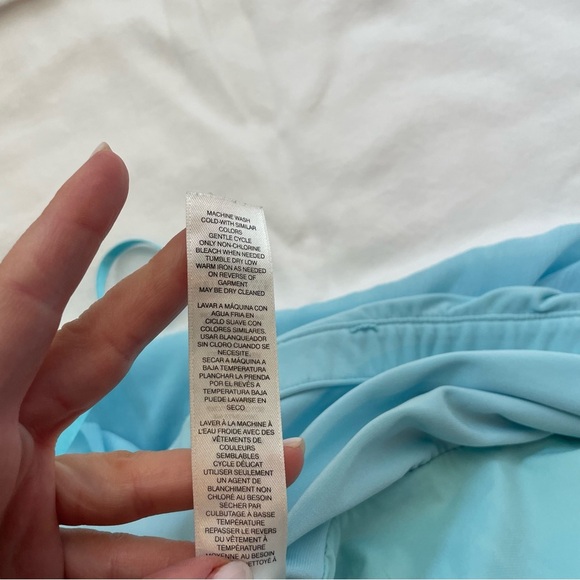 WHBM Genius Chiffon Convertible Caspian Gown SZ 4 Blue Maxi Dress - Picture 15 of 16